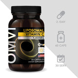 Omvi Formulas, Liposomal Vitamin C 1,000mg, High Absorption Ascorbic Acid, Antioxidant Supplement, Supports Immune System & Collagen Booster, Vegan, Gluten Free, 60 Capsules, 30 Serving, Made in USA