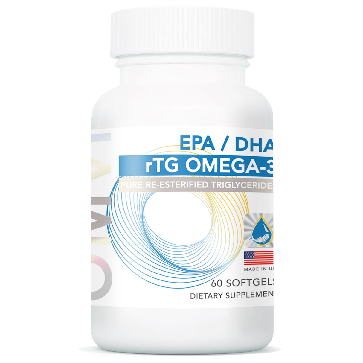 Omvi Formulas, EPA DHA rTG Omega 3 1000mg Omega-3 - High-Potency Omega-3 Fish Oil Supplement with EPA & DHA - Promotes Brain & Heart Health - Non-GMO - 60 Servings